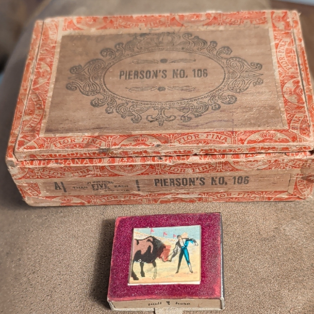 No. 106 Pierson's Decorative Cigar Box & Matador Matchbox